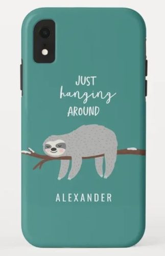 Just Hanging Around Sloth iPhone Case
