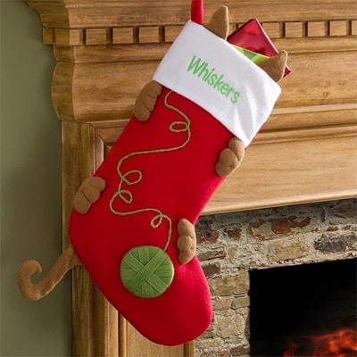 Love My Kitty Embroidered Cat Stocking