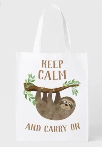 Motivational Sloth Grocery Bag