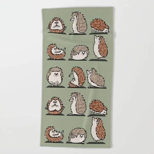 Hedgehog Yoga Beach Towel
