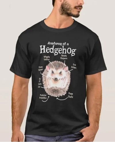 The Cute And Adorable Anatomy Of A Hedgehog T-Shirt