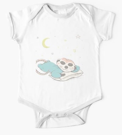 Cute Sleeping Meerkat Baby One-Piece