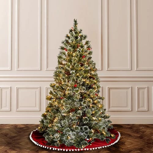 Full Shape Pre-lit Christmas Tree with Cashmere Tips
