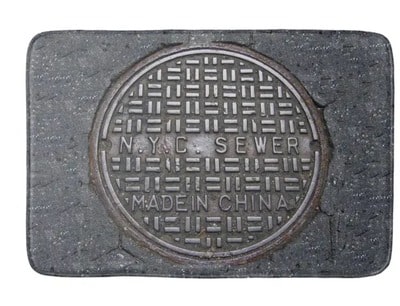New York City Sewer Cover Reproduction Novelty Bath Mat