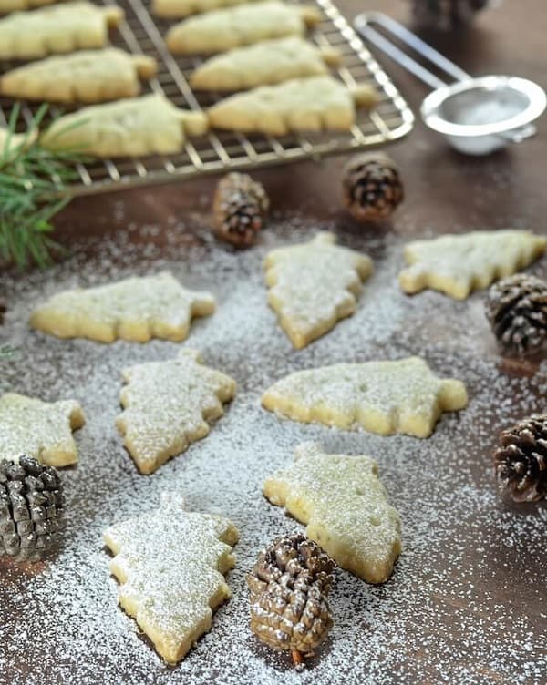 Pine Needle Shortbread Cookies