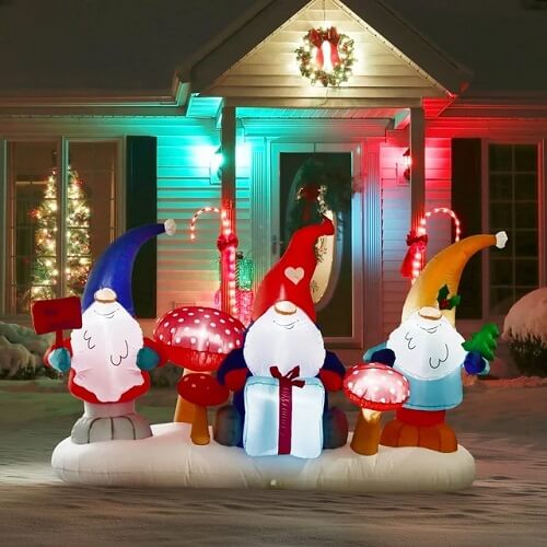 Christmas Gnomes Yard Inflatables