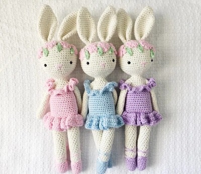 Ballerina Bunny Crochet Handmade Toy