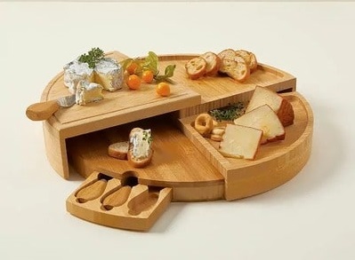 13 Compact Swivel Cheese Board with Knives