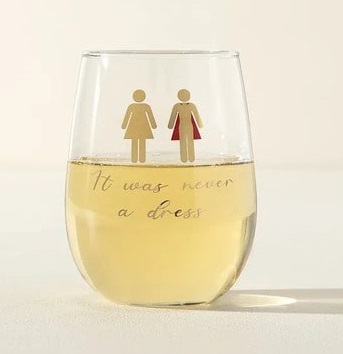 It Was Never a Dress Wine Glass