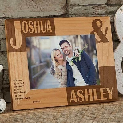 Because Of You Personalized Picture Frame