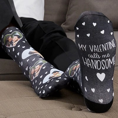 Personalized Photo Men's Socks - Romantic Gifts for Him