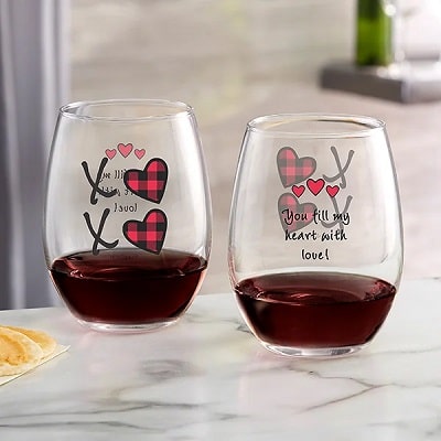 XoXo Personalized Stemless Wine Glass