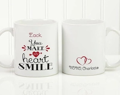 You Make My Heart Smile Personalized Coffee Mug