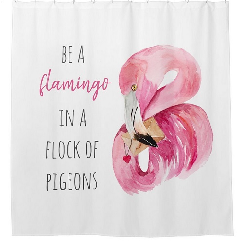 Flamingo Quote Shower 