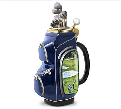19th Hole Personalized Golf Bag-Shaped Porcelain Stein