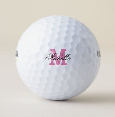 Custom monogram golf balls for women