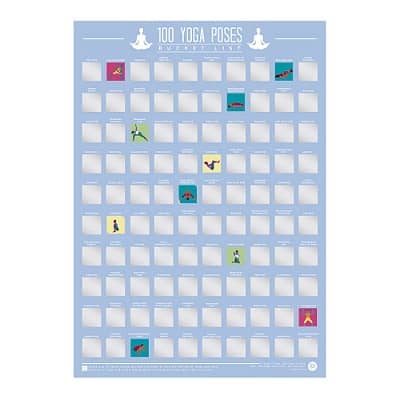 100 Yoga Poses Scratch Off Poster