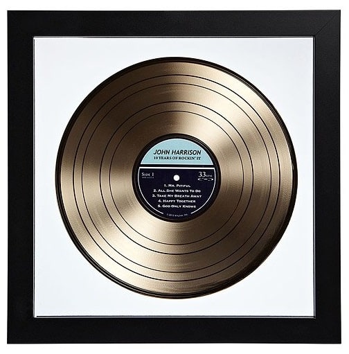 Personalized Gold LP Record