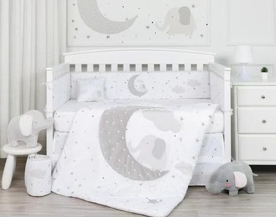 5-Piece Elephant Crib Bedding Set