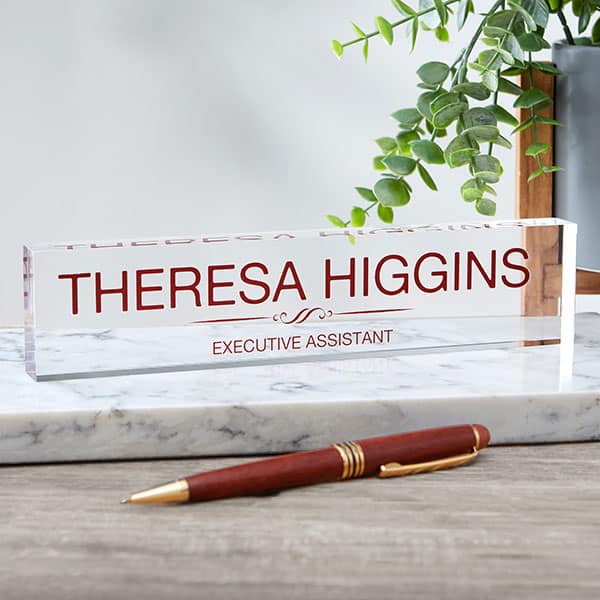 Executive Personalized Acrylic Name Plate