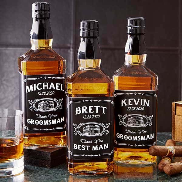 Groomsmen Personalized Whiskey Bottle Label