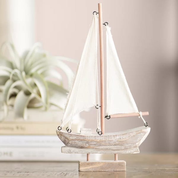 Handcrafted Nautical Wooden Sail Boat