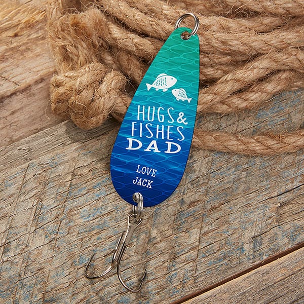 Hugs & Fishes Personalized Fishing Lure - Fishing Gifts for Dad
