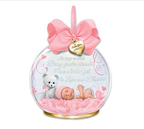 Personalized Baby Girl Ornament