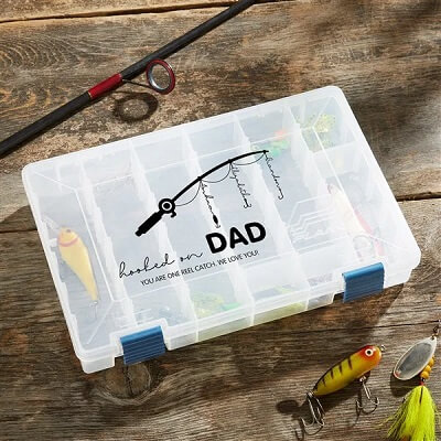 Personalized Tackle Fishing Box - Fishing Gifts for Dad