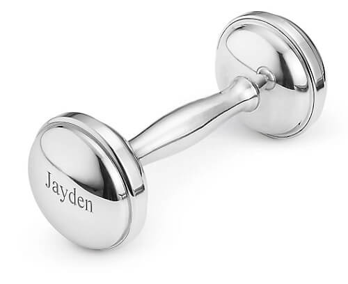 Pewter Rattle - Engraved Baby Gifts