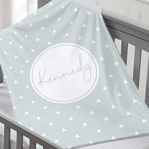 Simple and Sweet Personalized Baby Blanket