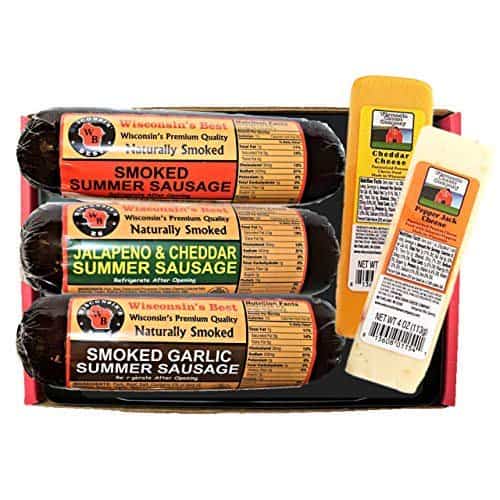 Summer Sausage and Cheese Sampler Gift Basket