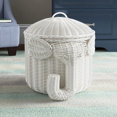 Elephant Wicker Storage Basket