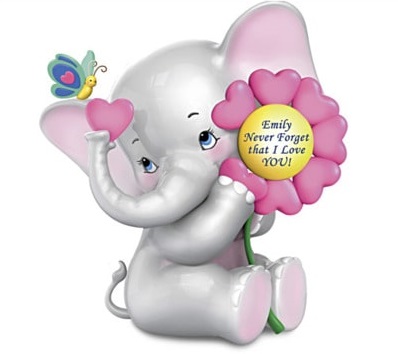 Personalized Musical Elephant Figurine