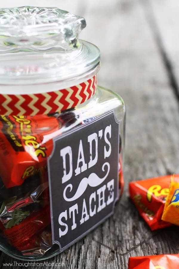 “Dad’s Stache” Gift Jar - DIY Gifts for Dad