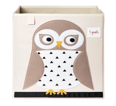 Friendly Owl Children's Foldable Storage Cube