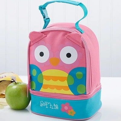 Lovable Owl Embroidered Lunch Bag for Kids
