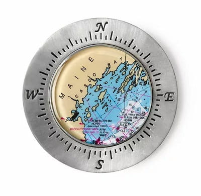 Pewter Custom Map Paperweight