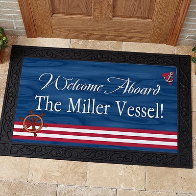 Welcome Aboard! Personalized Doormat
