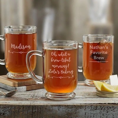 Write Your Own Personalized Glass Coffee Mug