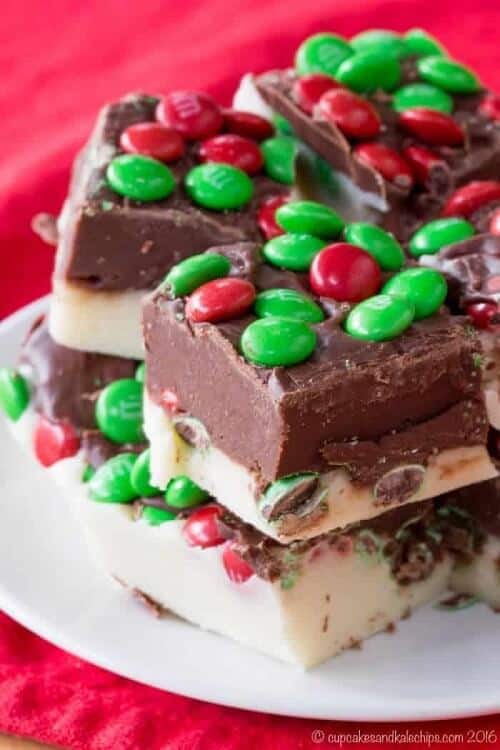 5-Ingredient Double Chocolate Christmas Fudge