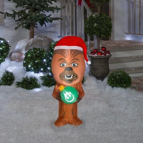 Chewbacca with Santa Hat LED Lighted Inflatable