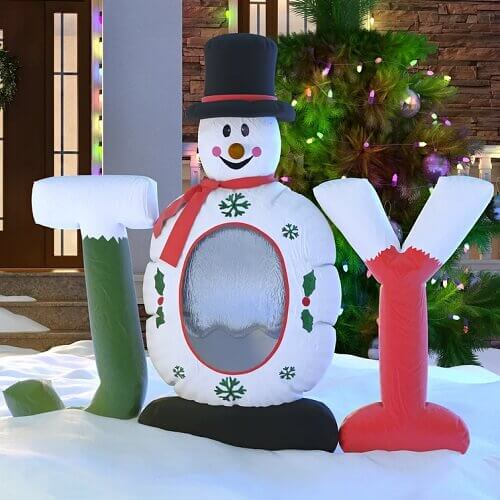 Joy Snowman Christmas Inflatable