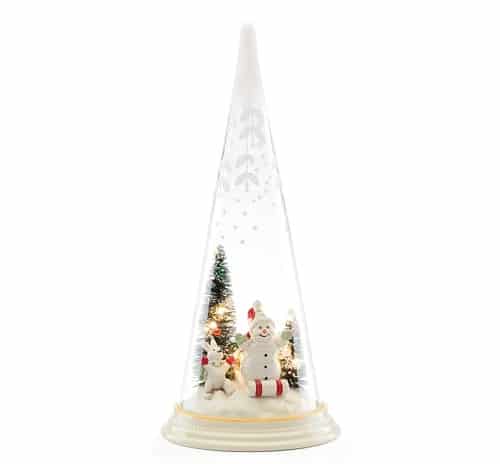 Lenox Sledding Snowman Glass Cone