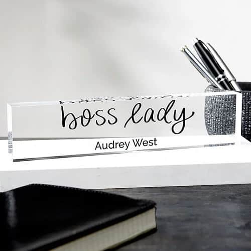 Boss Lady Personalized Acrylic Name Plate