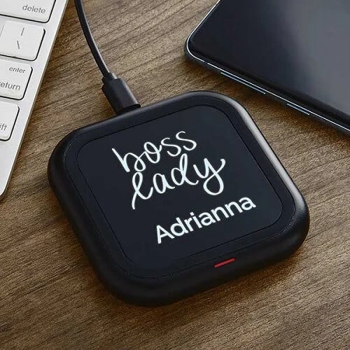 Boss Lady Personalized LED Wireless Charging Pad