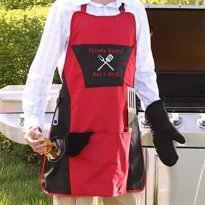 Grill Master Personalized 4pc Apron Set