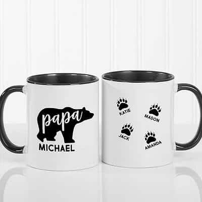 Papa Bear Personalized Coffee Mug