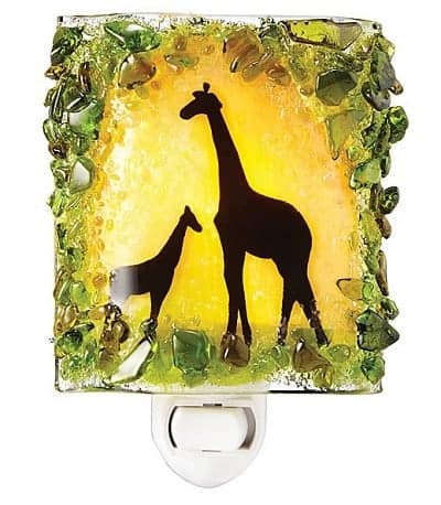 Recycled Glass Giraffes Nightlight - Gifts for Giraffe Lovers