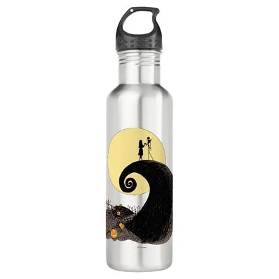 Jack and Sally Moon Silhouette Stainless Steel Water Bottle